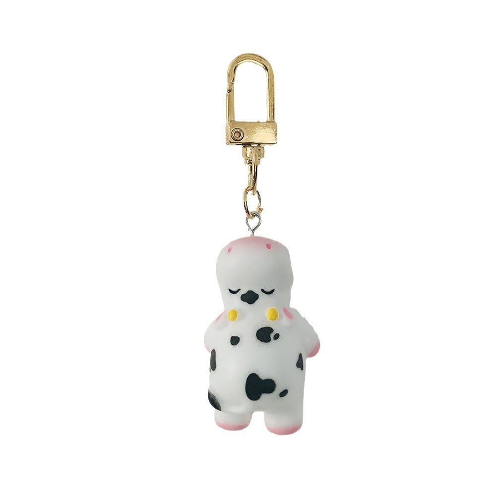 Wholesale Resin Cute Cow Keychain